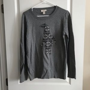 LOFT sweater large grey